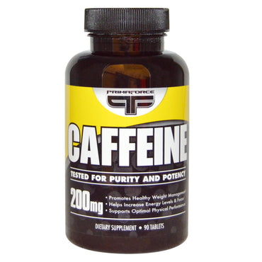 Primaforce, Cafeína, 200 mg, 90 tabletas