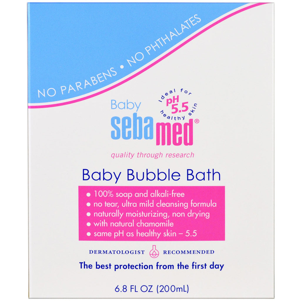 Banho de espuma para bebês Sebamed USA 200 ml (6,8 fl oz)