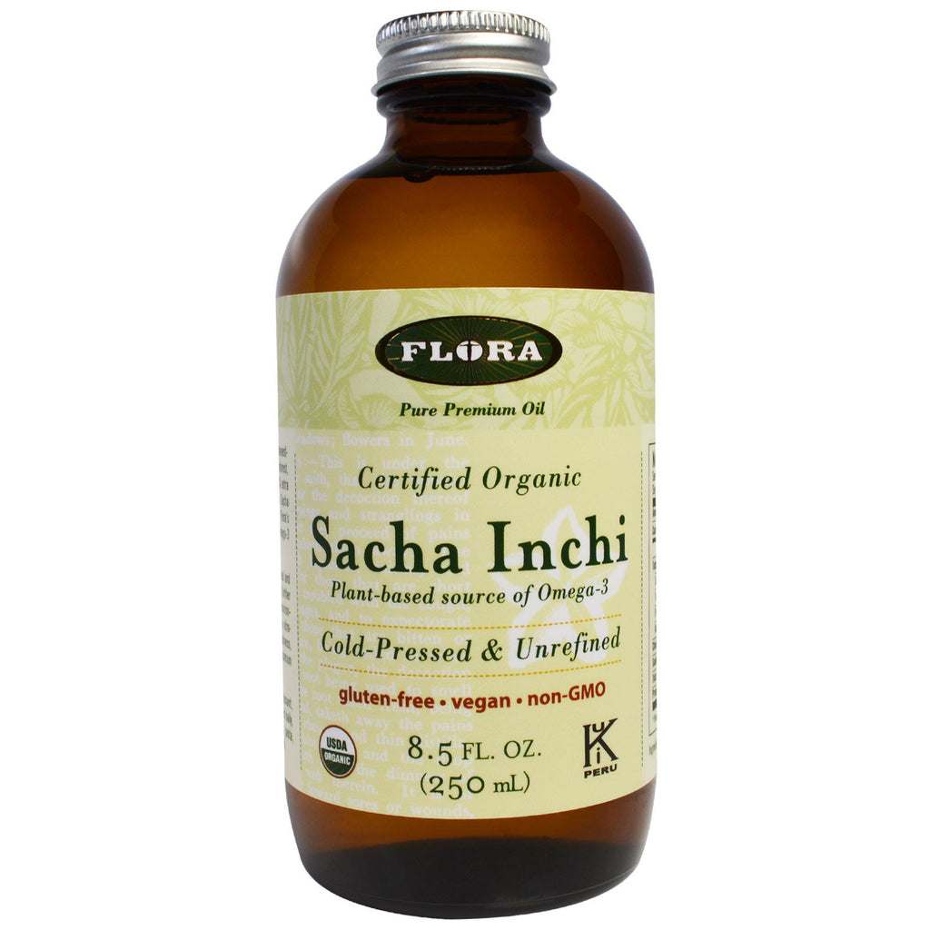 Flora, Sacha Inchi, ulei pur premium, 8,5 fl oz (250 ml)