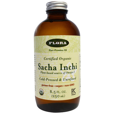 Flora, Sacha Inchi, Pure Premium-olie, 8,5 fl oz (250 ml)