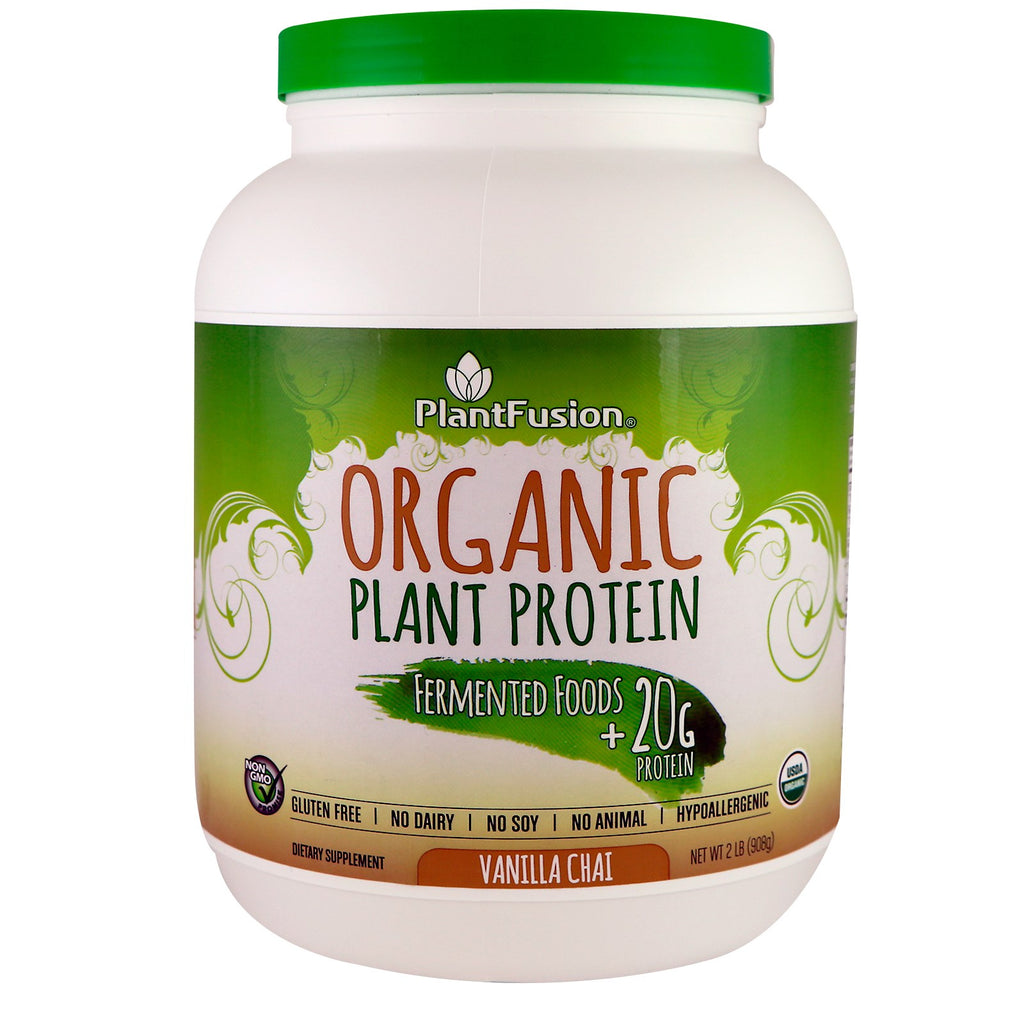PlantFusion, Protéines végétales, Chai vanille, 2 lb (908 g)