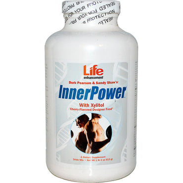 Life Enhancement, Durk Pearson & Sandy Shaw's, Inner Power avec mélange à boisson au xylitol, aromatisé à la cerise, 1 lb 2 oz (513 g)
