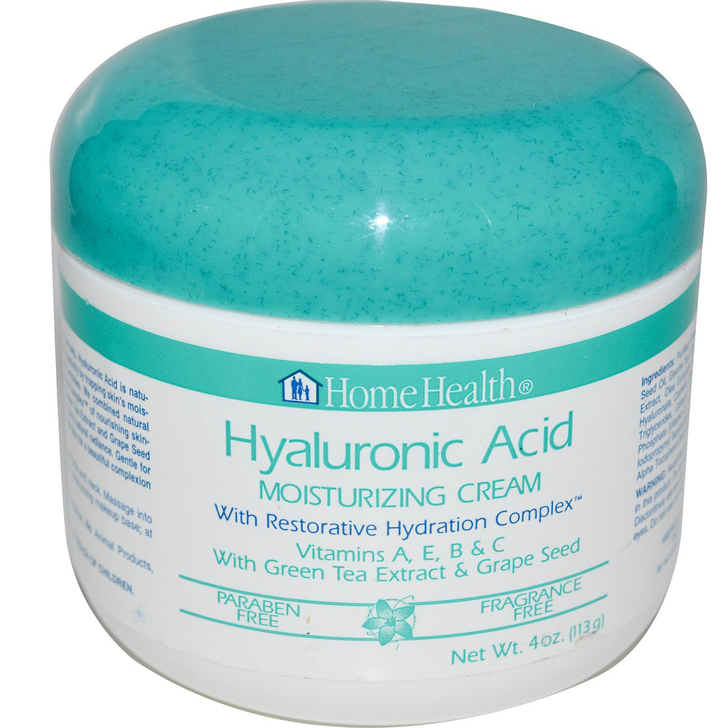 Home Health, ヒアルロン酸、修復水分補給複合体を含む保湿クリーム、4 オンス (113 g)