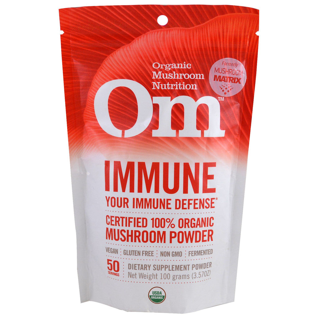 OM Mushroom Nutrition, immun, sopppulver, 3,57 oz (100 g)