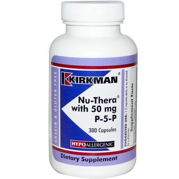 Kirkman Labs, Nu-Thera avec 50 mg de P-5-P, 300 gélules