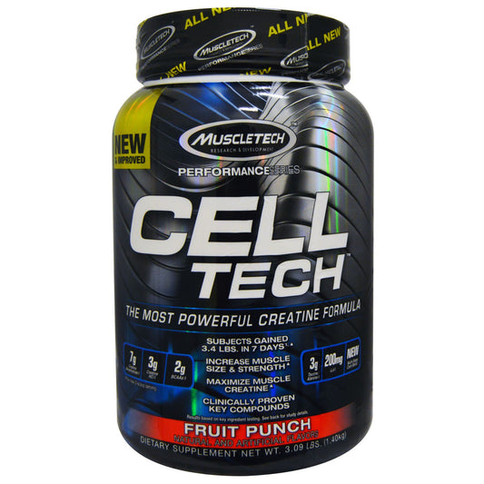 Muscletech, Cell Tech, The Most Powerful Creatine Formula, Fruit Punch, 3,09 lbs (1,40 kg)