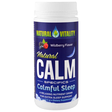 Natuurlijke vitaliteit, natuurlijke kalmte, rustige slaap, bosbessensmaak, 4 oz (113 g)