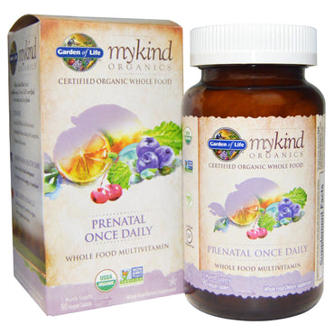 Garden of Life, Mykind s, Prenatal Once Daily, 90 비건 정제