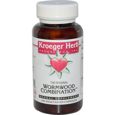 Kroeger herb co, la combinación original de ajenjo, 100 cápsulas vegetales
