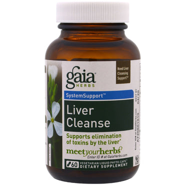 Gaia Herbs, Limpieza del hígado, 60 fitocápsulas líquidas vegetarianas