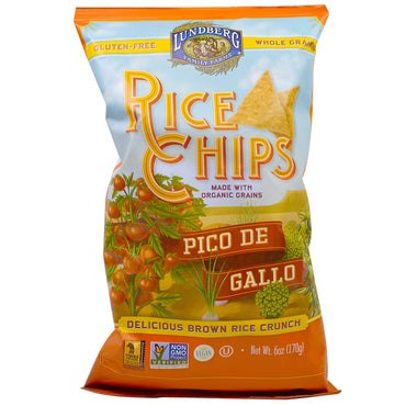 Lundberg, chips de arroz, pico de gallo, 6 oz (170 g)