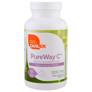 Zahler, PureWay C, Vitamine C avancée, 1 000 mg, 90 comprimés