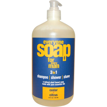 EO Products, Everyone Soap for Every Man, Cedar + Citrus, 32 fl oz (960 ml)