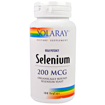 Solaray, سيلينيوم، 200 ميكروجرام، 100 كبسولة نباتية