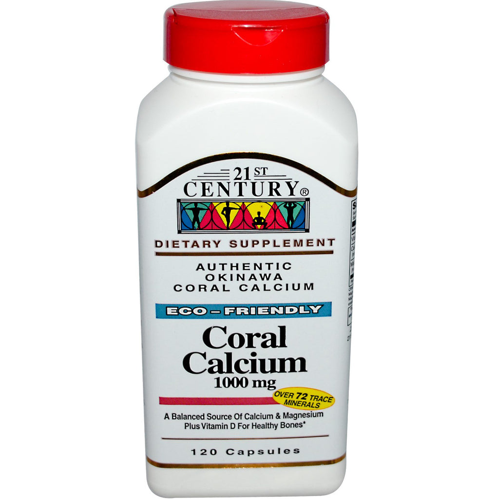 21st Century, Calcio de coral, 1000 mg, 120 cápsulas