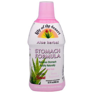 Lily of the Desert, Fórmula de Aloe Herbal para o Estômago, Hortelã, 946 ml (32 fl oz)