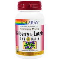 Solaray, Bilberry & Lutein, One Daily, 30 Easy-To-Swallow Capsules