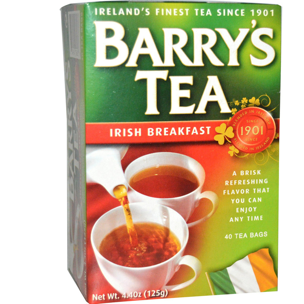 Barry's Tea、アイリッシュ ブレックファスト ティー、ティーバッグ 40 個、4.40 オンス (125 g)