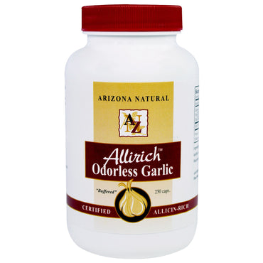Arizona Natural, Allirich Odorless Garlic, 250 Capsules