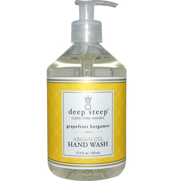 Deep Steep, Argan Oil Hand Wash, Grapefruit Bergamot, 17.6 fl oz (520 ml)