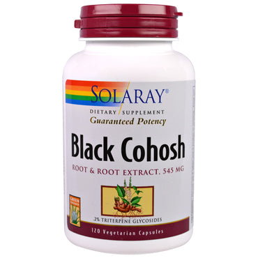 Solaray, Actée à grappes noires, 545 mg, 120 gélules végétales