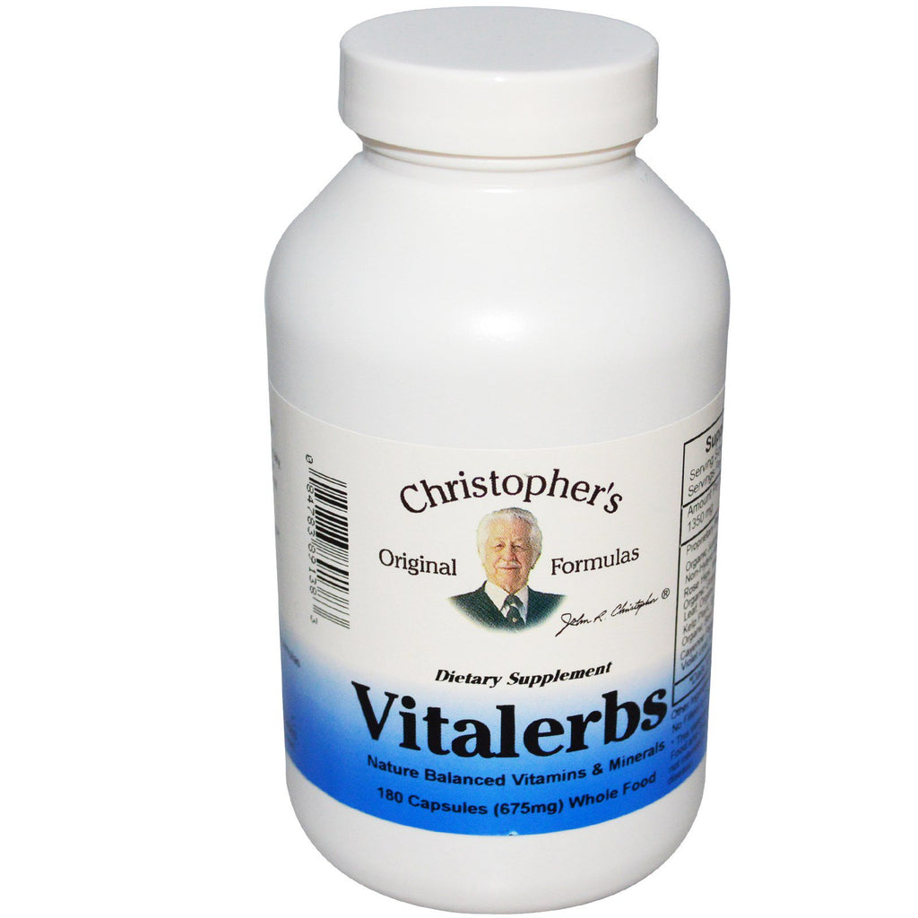 Christopher's originele formules, Vitalerbs, 675 mg, 180 capsules
