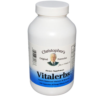 Formules originales de Christopher, Vitalerbs, 675 mg, 180 gélules