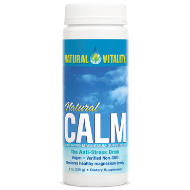 Natural Vitality, Natural Calm, 스트레스 방지 음료, 오리지널(무맛), 8oz(226g)
