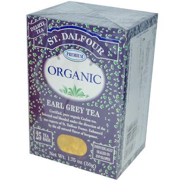 St. Dalfour, Thé Earl Grey, 25 sachets de thé, 1,75 oz (50 g)