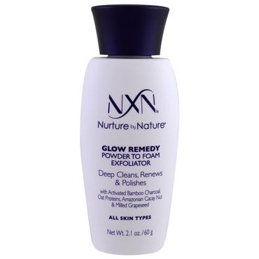 NXN, Nurture by Nature, Glow Remedy, esfoliante em pó para espuma, todos os tipos de pele, 60 g (2,1 oz)