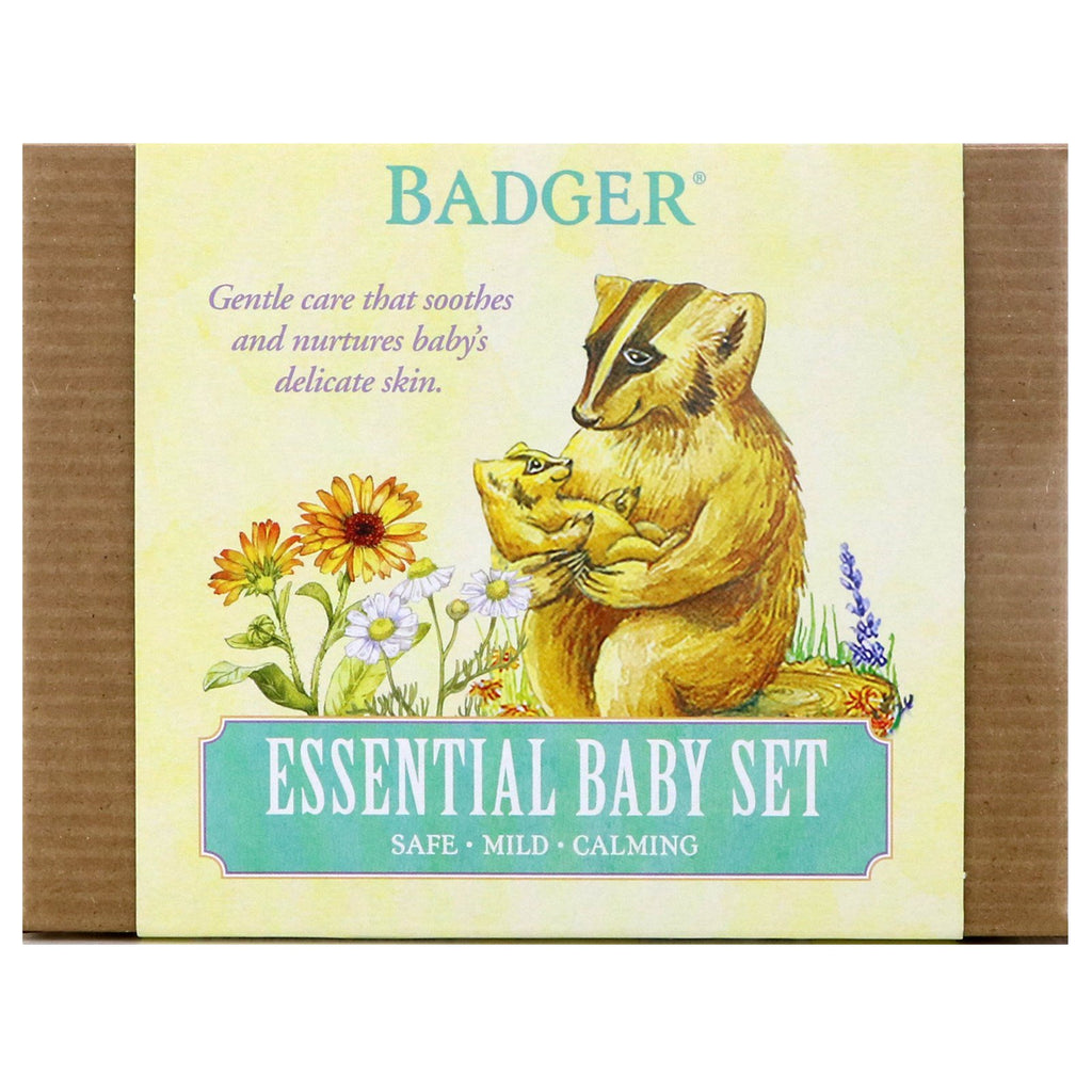 Niezbędny zestaw dla niemowląt Badger Company, 3-częściowy zestaw