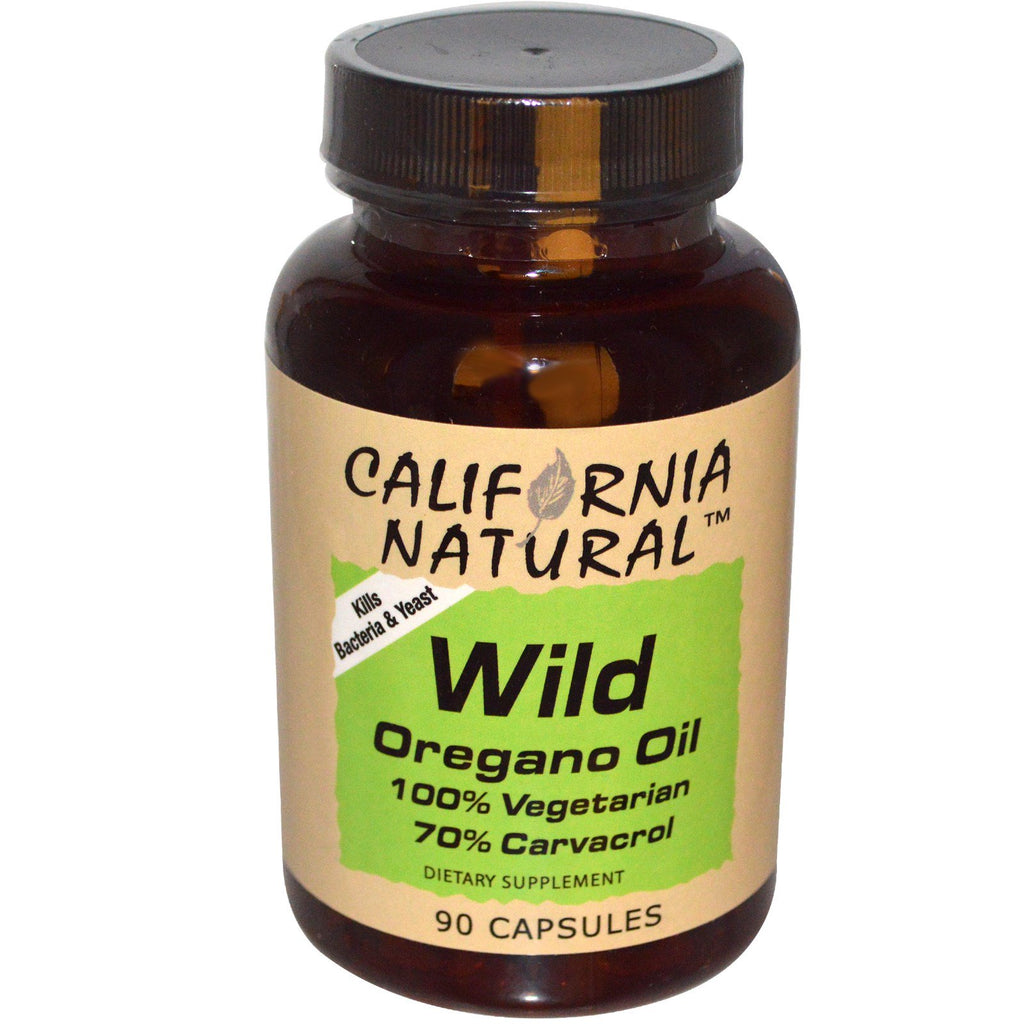 Natuurlijke, wilde oregano-olie uit Californië, 90 capsules