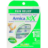 Boiron, Single Remedies, Arnica 30X, 3 Tubes, Approx. 80 Quick-Dissolving Pellets Each