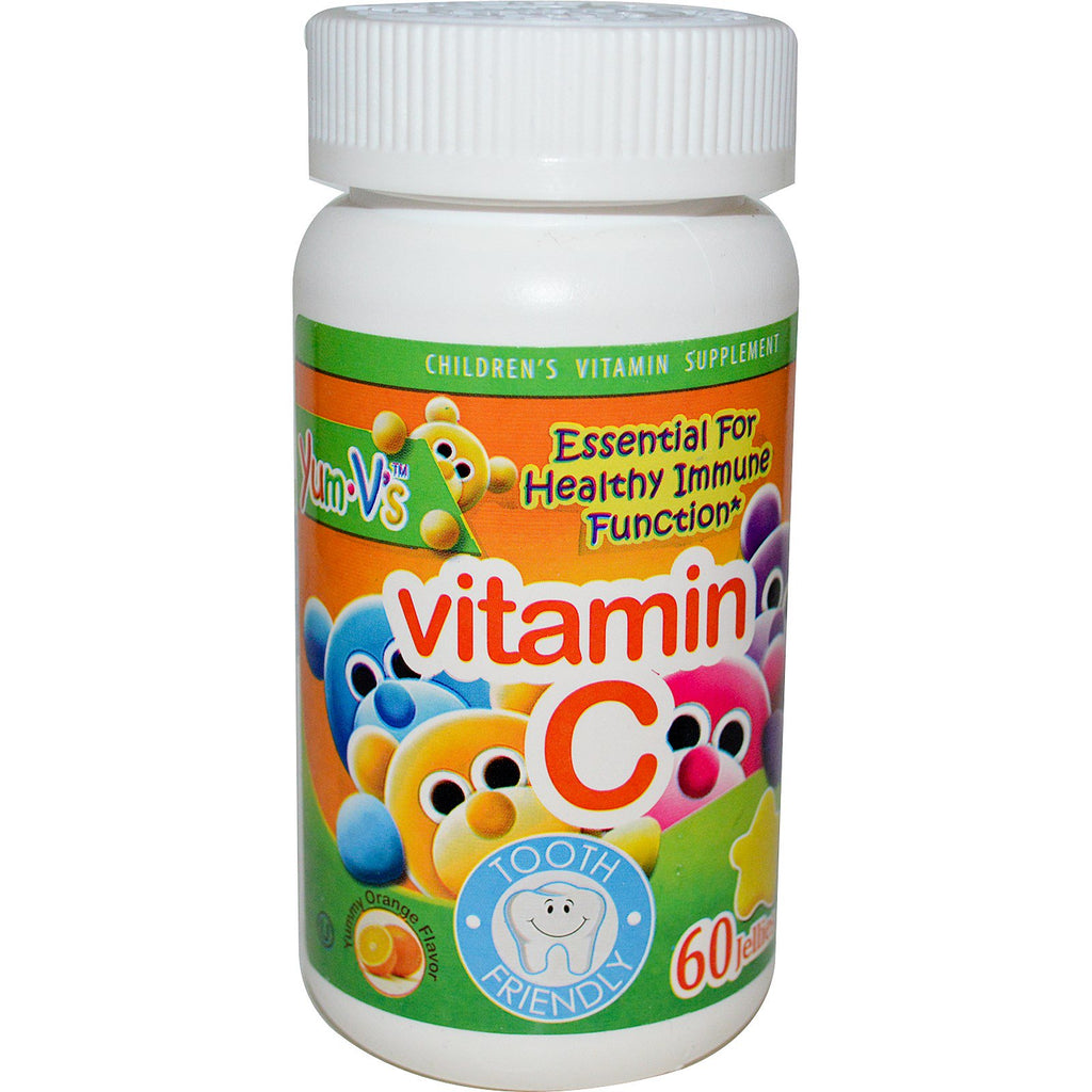 Yum-V's, فيتامين C، نكهة البرتقال اللذيذة، 60 جيلي