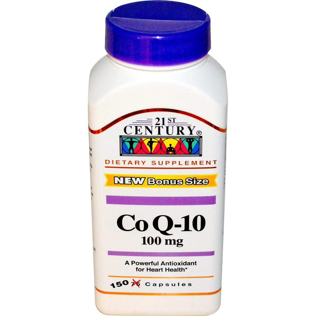 21st Century, CoQ10, 100 mg, 150 kapsler