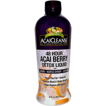 Havegrønt, AcaiCleane, 48 timers Acai Berry Detox Liquid, 32 fl oz (947 ml)