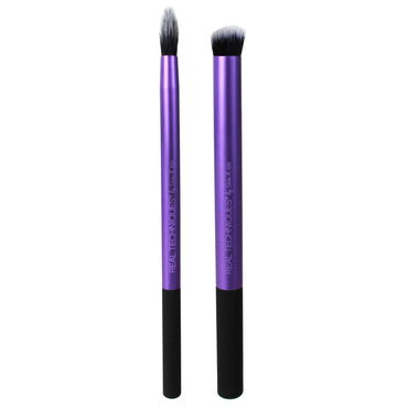 Real Techniques by Samantha Chapman, Perfect Crease Duo Brush Set, 2 Piece
