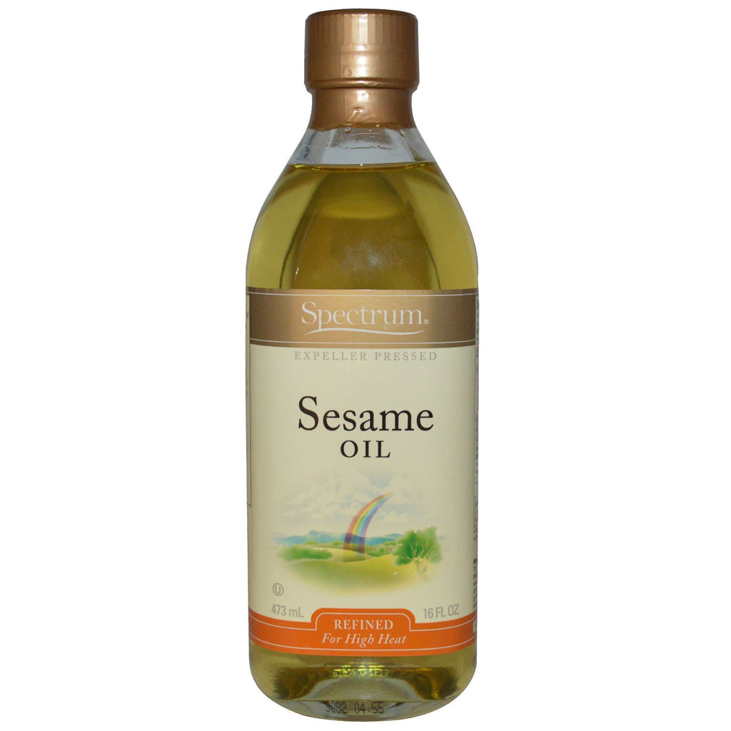Spectrum Naturals, olio di sesamo, raffinato, 16 fl oz (473 ml)