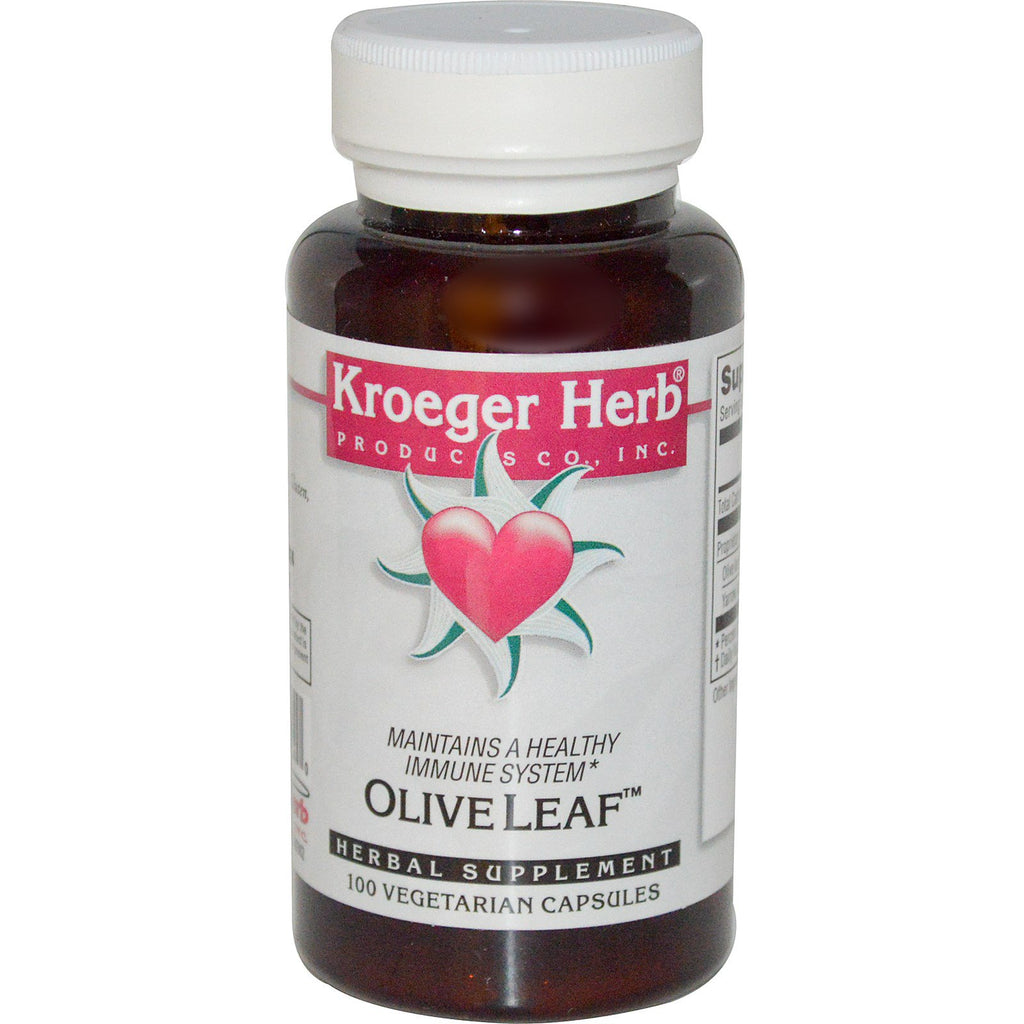Kroeger Herb Co, Olive Leaf, 100 Veggie Caps