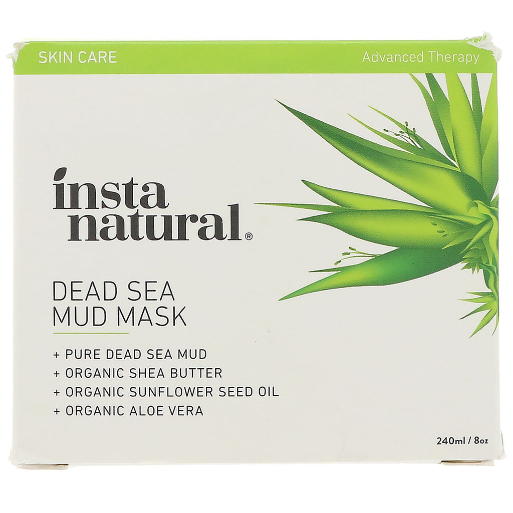 InstaNatural, Dødehavsslammaske, ansiktsmaske for akne og urenheter, 8 oz (240 ml)