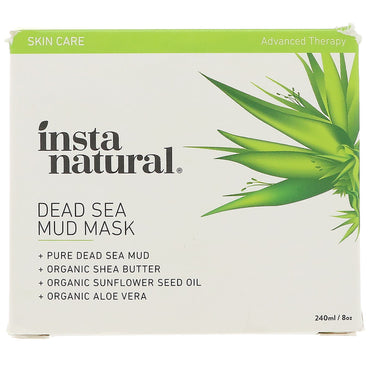 InstaNatural, Dødehavsmuddermaske, ansigtsmaske til acne og pletter, 8 oz (240 ml)