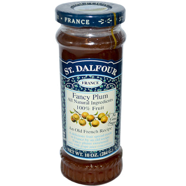 St. Dalfour, Fancy Plum, fruta para untar, 10 oz (284 g)