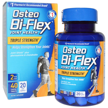 Osteo Bi-Flex, Santé des articulations, Triple force, 40 comprimés enrobés