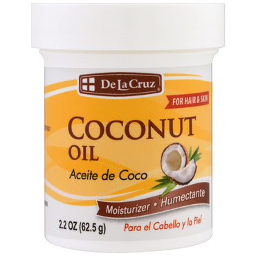 De La Cruz, ulei de nucă de cocos, cremă hidratantă, 2,2 oz (62,5 g)