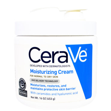 CeraVe, vochtinbrengende crème met pomp, 16 oz (453 g)
