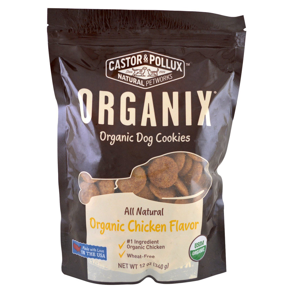 Castor & Pollux, Organix, Biscuits pour chiens, saveur poulet, 12 oz (340 g)