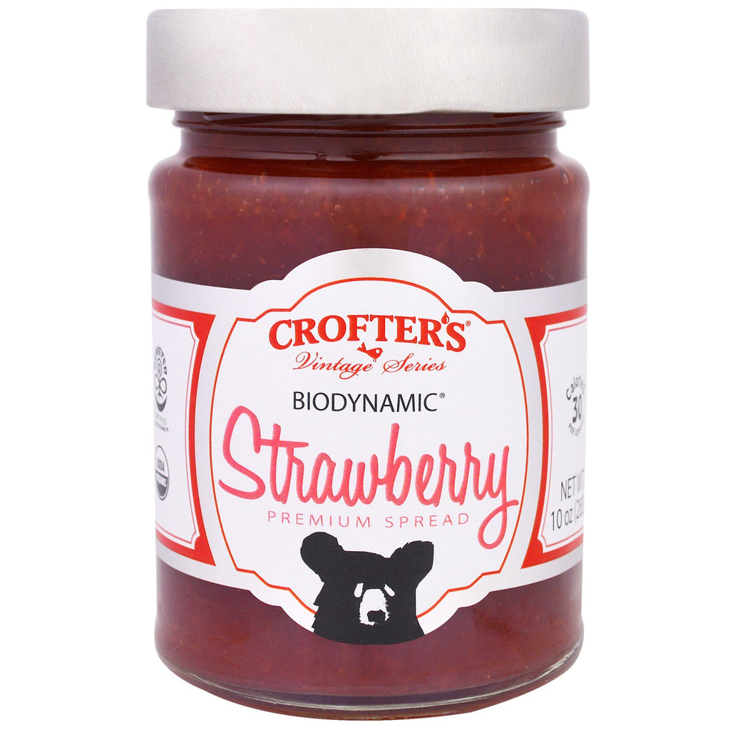 Crofter's, biodynamisk, premium smørepålæg, jordbær, 10 oz (283 g)