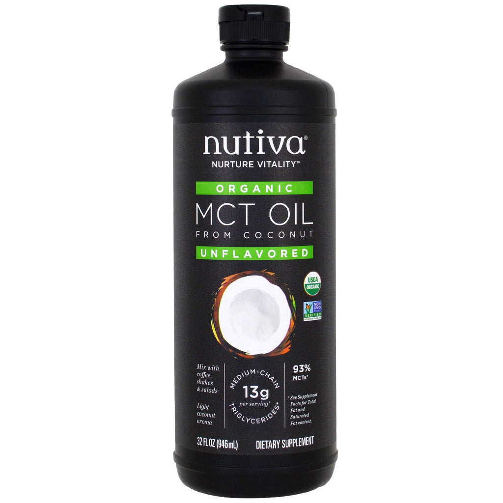 Nutiva, olio MCT di cocco, non aromatizzato, 32 fl oz (946 ml)