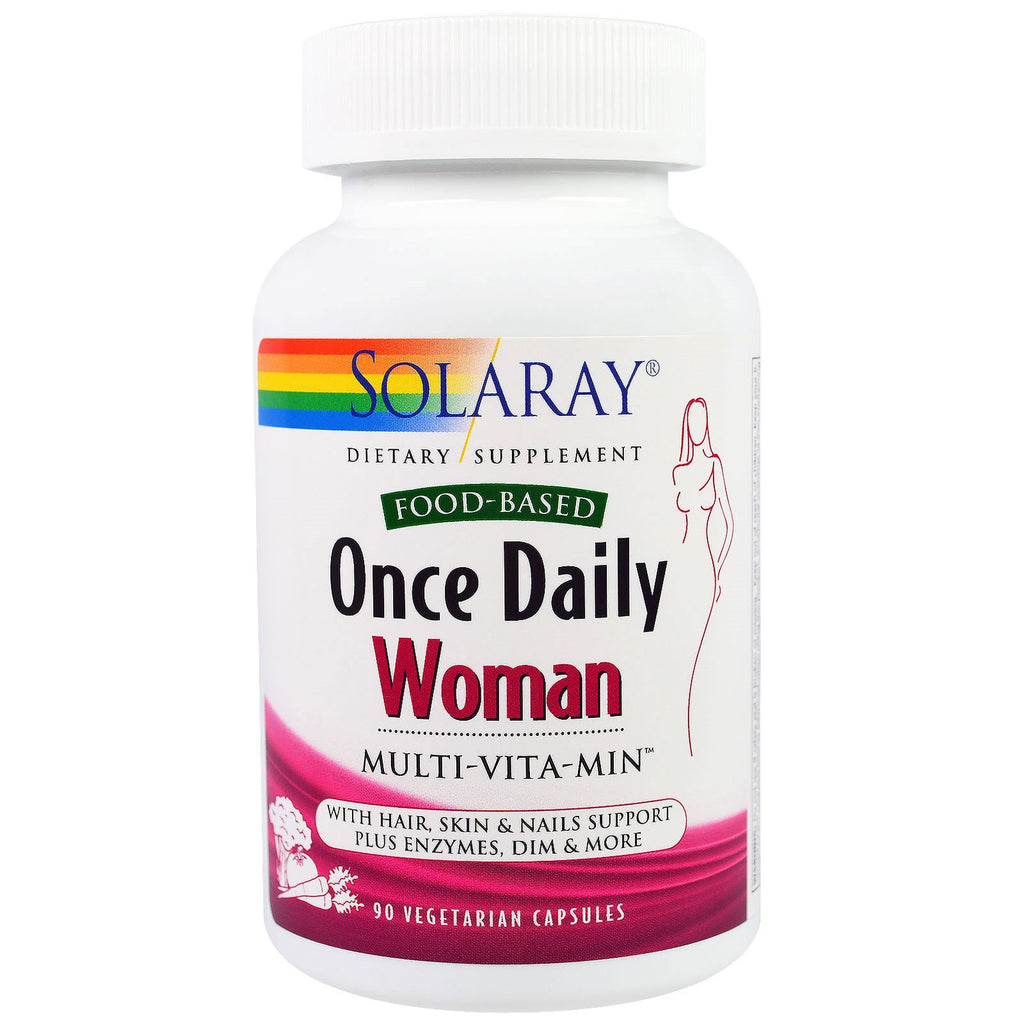 Solaray, une fois par jour, femme, Multi-Vita-Min, 90 gélules végétariennes