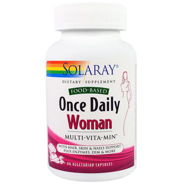 Solaray, una vez al día, mujer, Multi-Vita-Min, 90 cápsulas vegetales